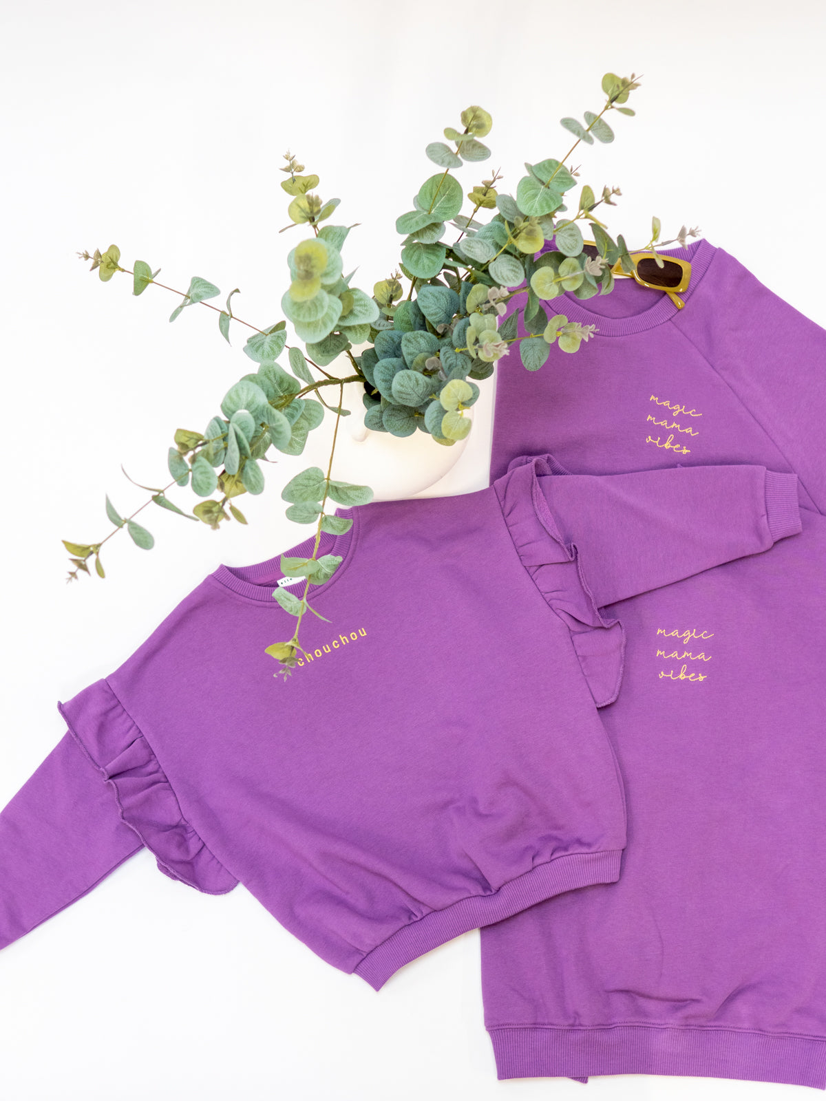 Ella and Rapha Mama felpa violet classic fit viola