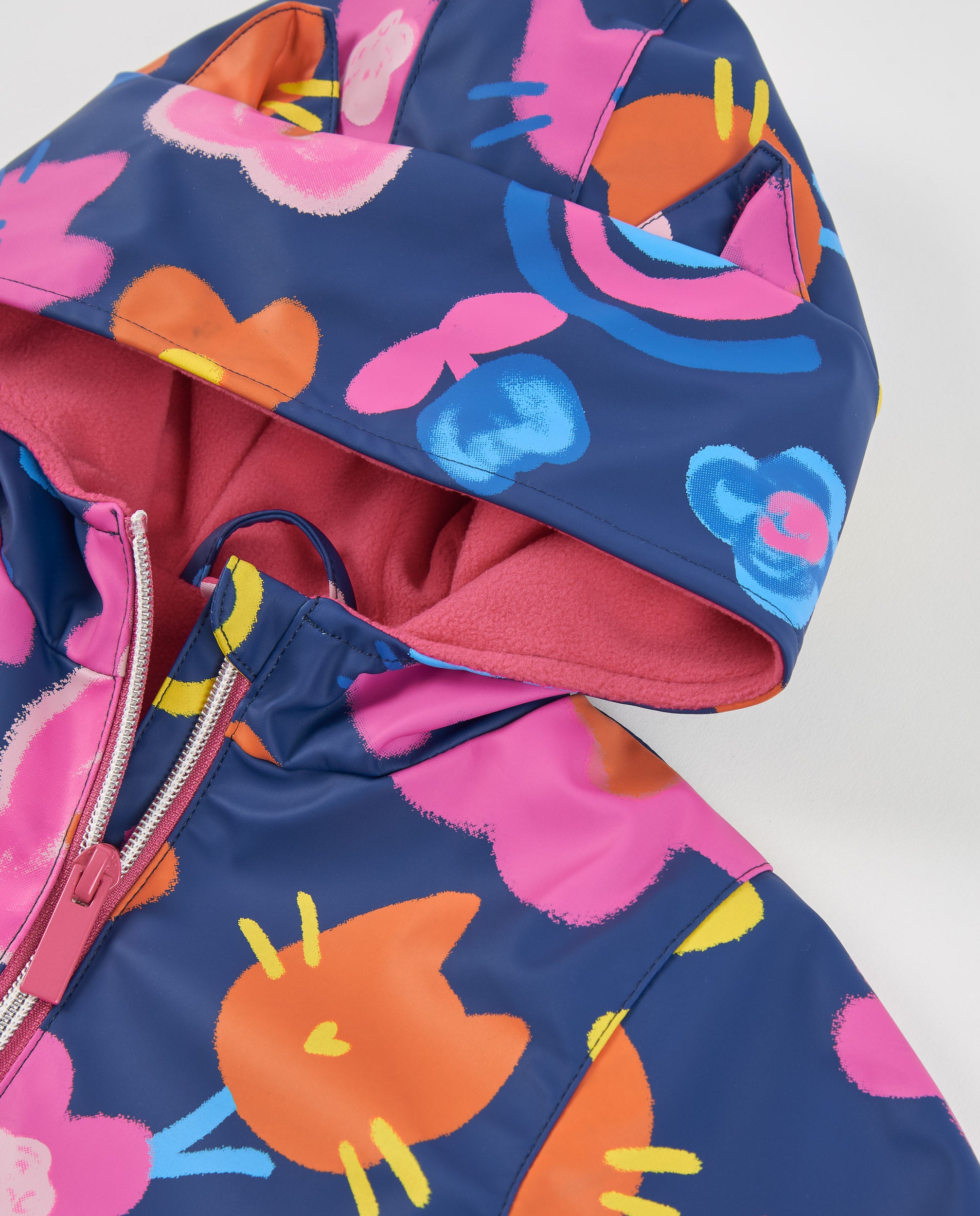 Tuc Tuc Meow Meow giacca antipioggia bambina fiori blu navy