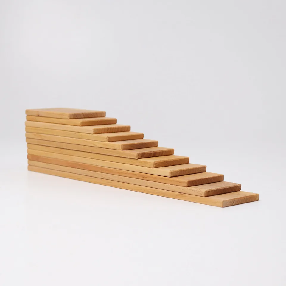 Grimm's Building Boards listelli legno naturale 11 pezzi