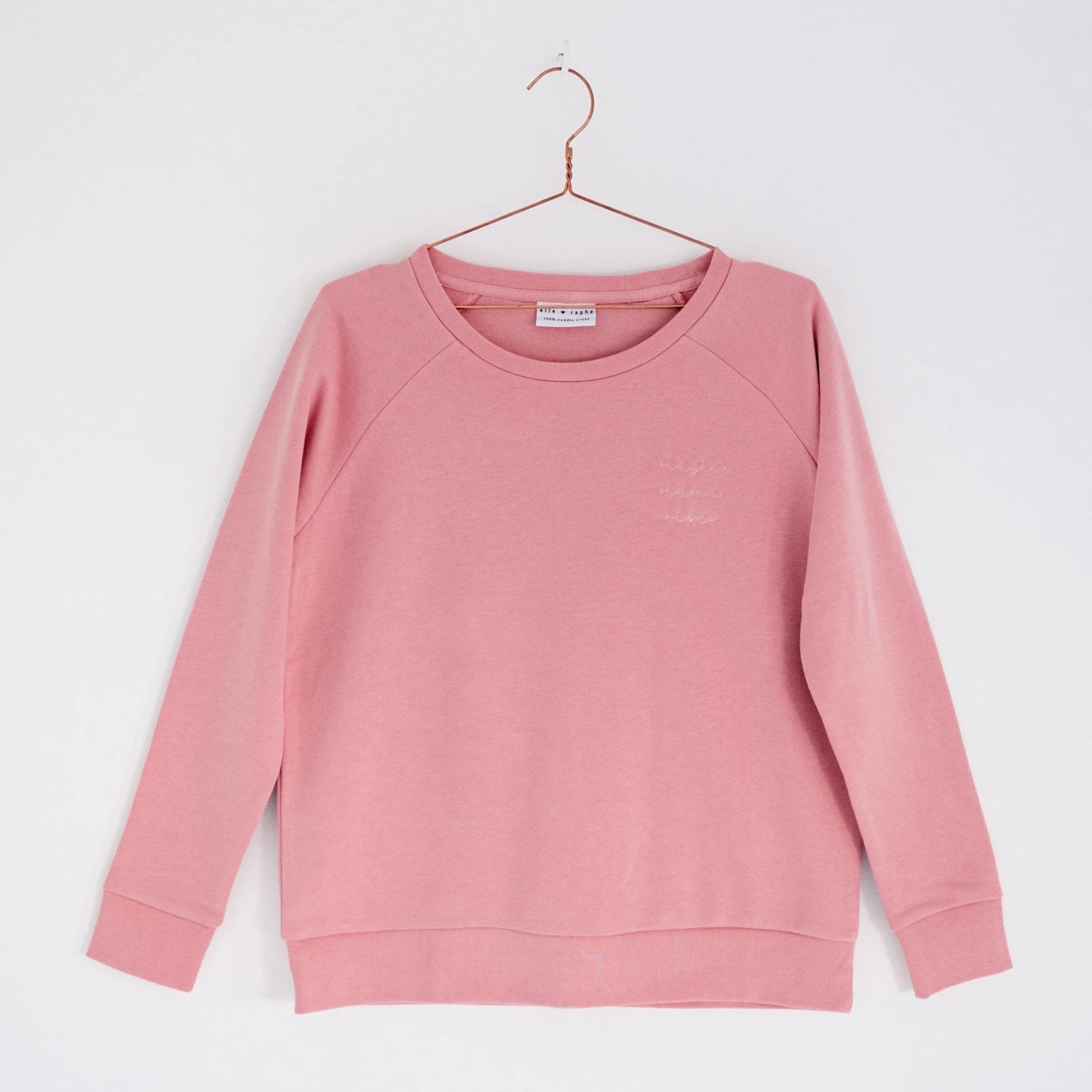 Ella and Rapha Mama felpa rosa classic fit cotone