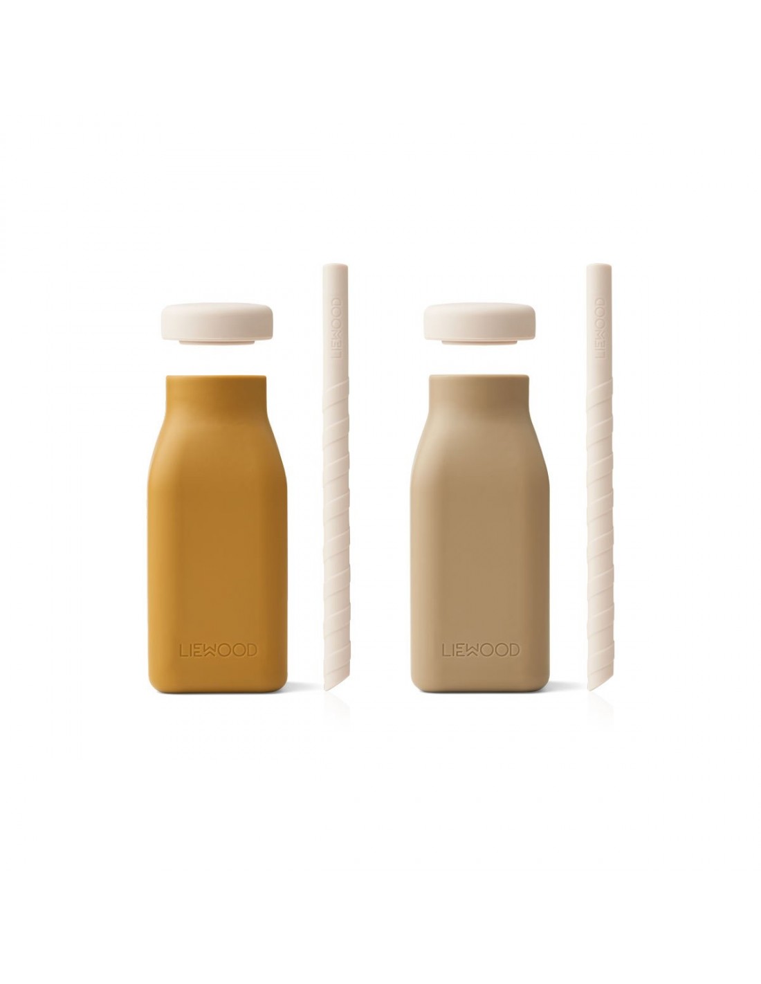 Liewood Erika set milkshake silicone caramel 2 bottiglie