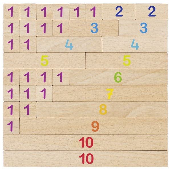 Goki Amici del 10 regoli di legno per addizioni