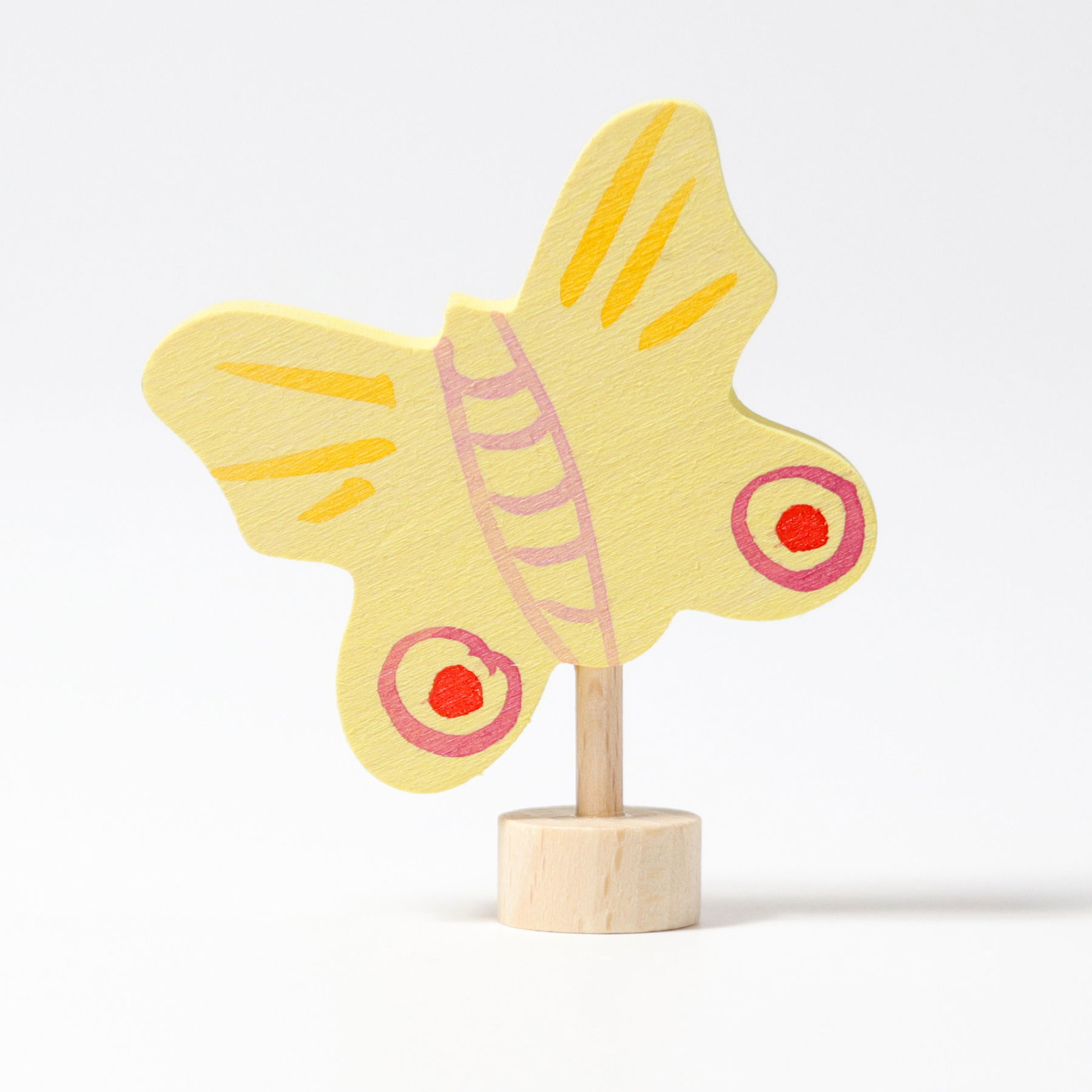 Grimm's Farfalla Gialla figura legno decorativa 6 cm