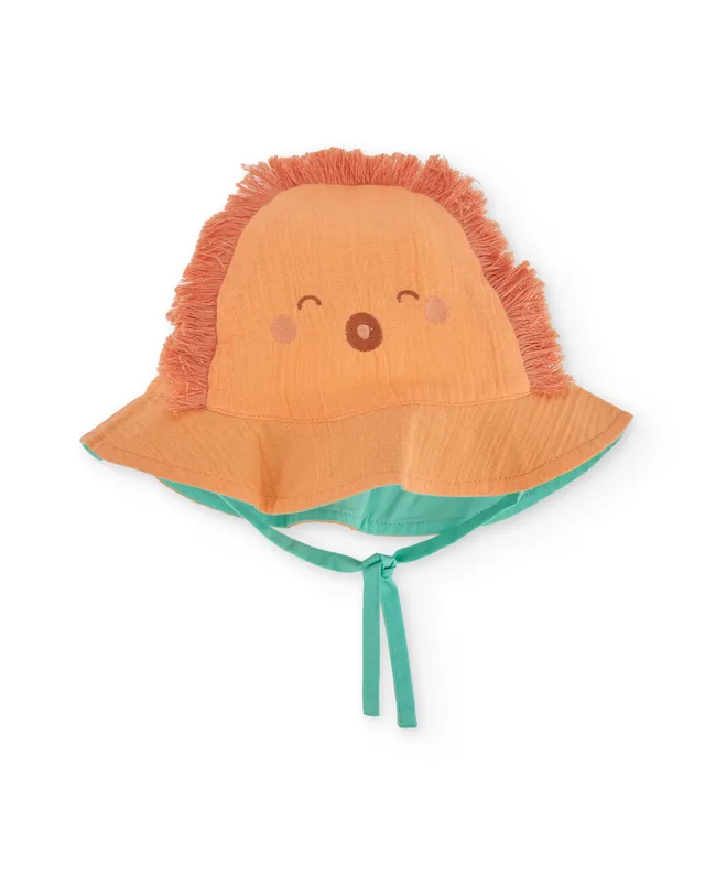 Tuc Tuc cappello neonato bimbo arancione leone sole