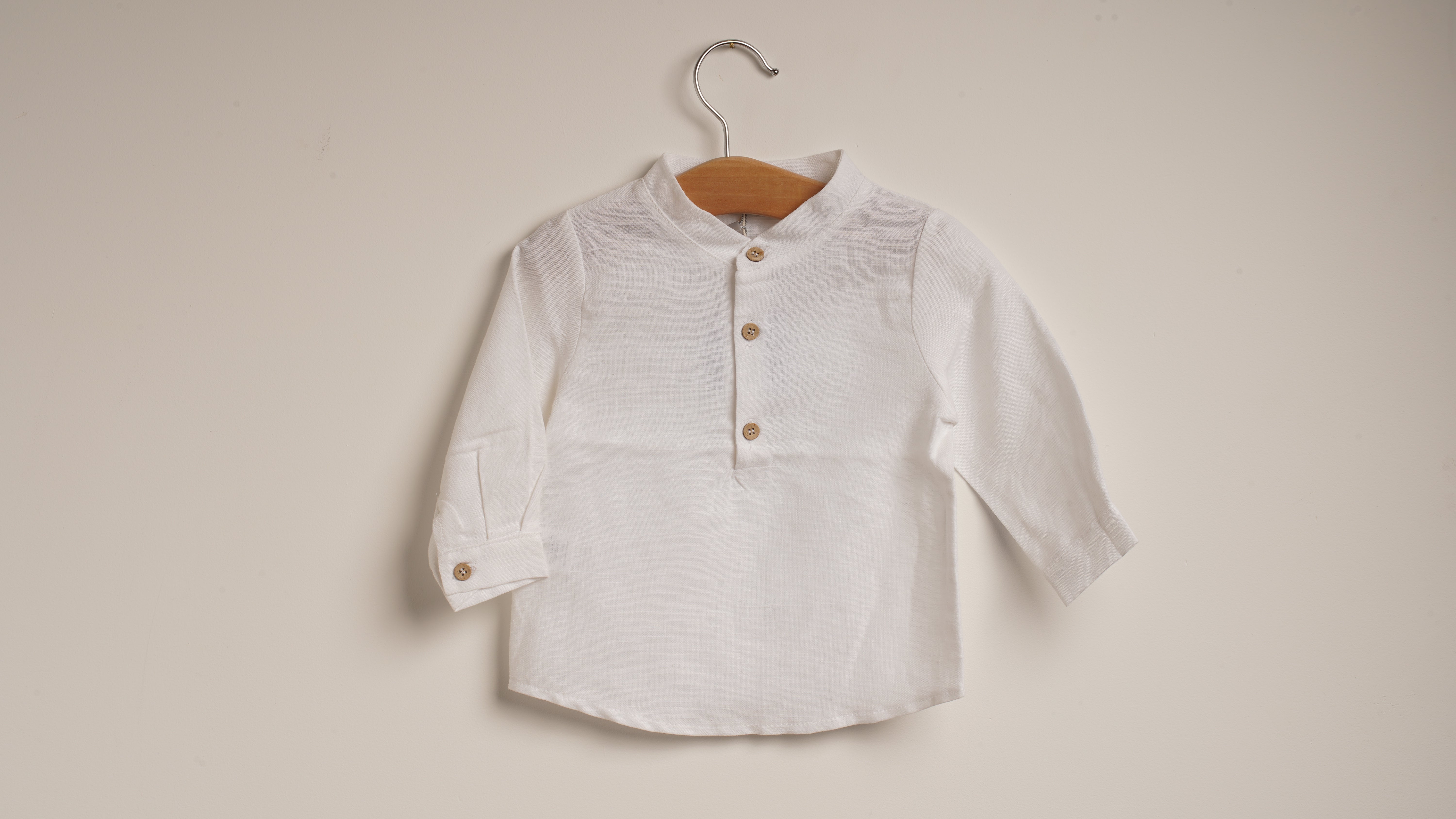 Mebi camicia lino bambino manica lunga 6 mesi