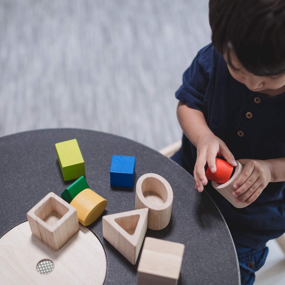 Plan Toys Geo Matching Blocks puzzle blocchi legno