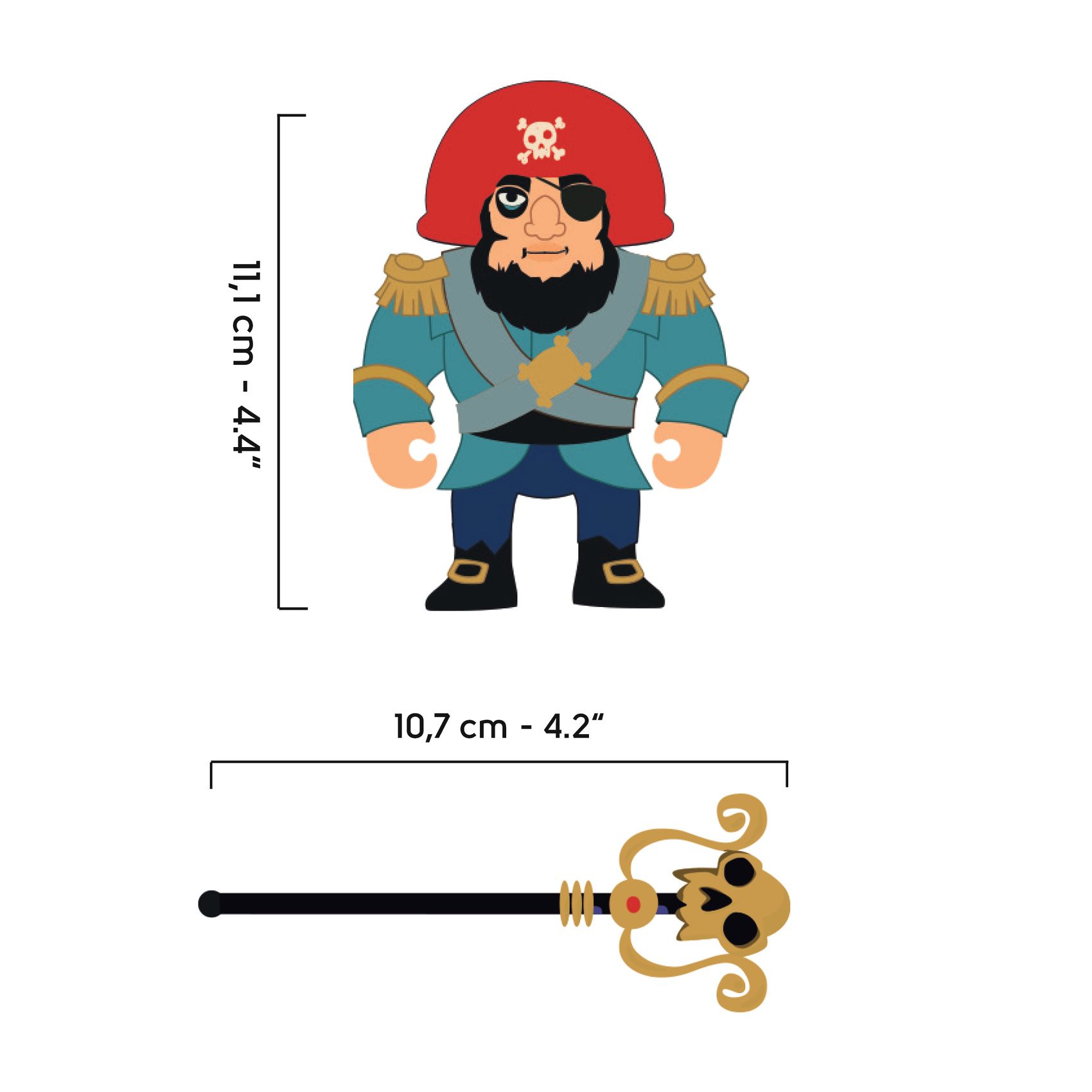 Djeco Arty Toys Ze Piratous figura vinile capo pirati