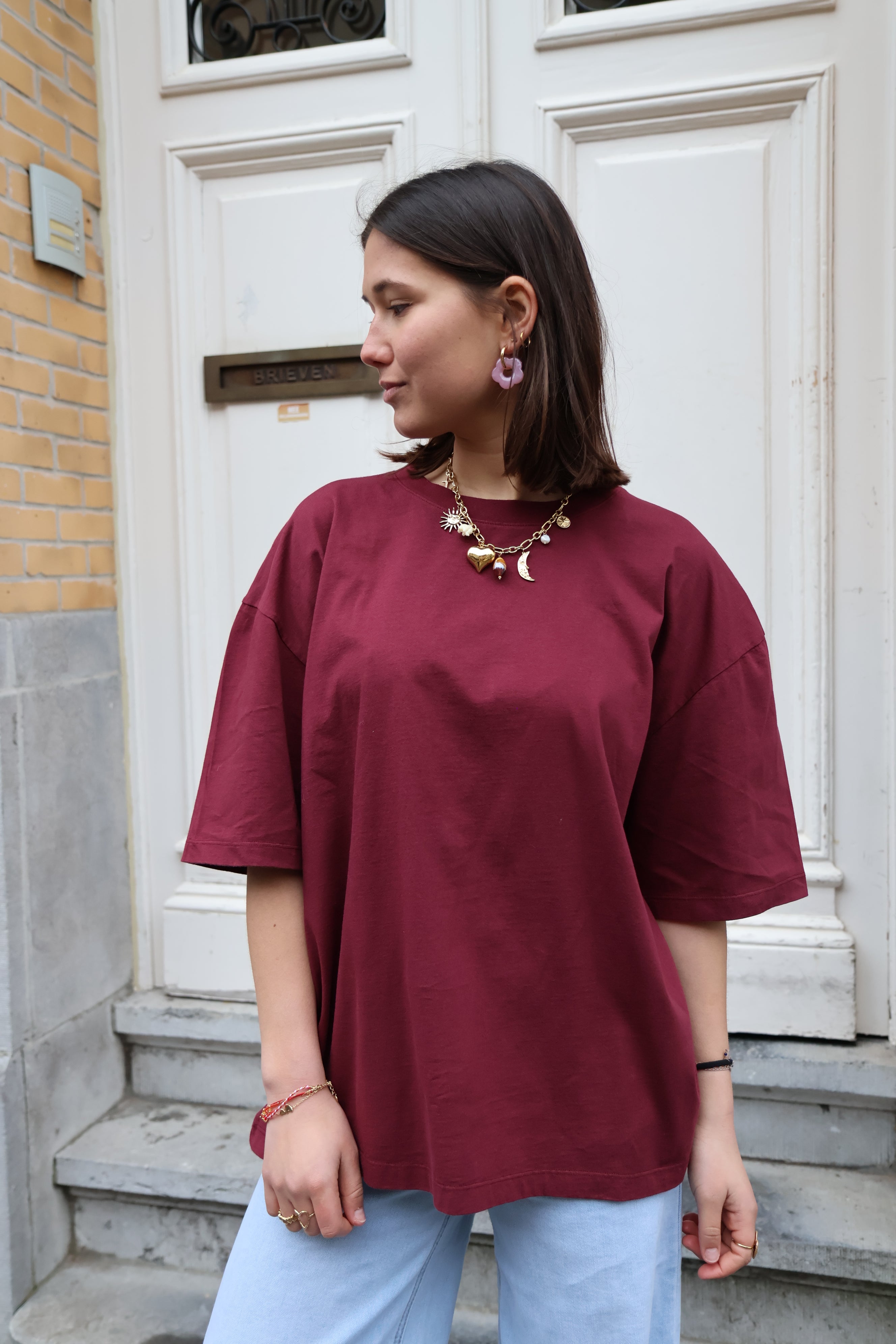 Ella and Rapha You Are Magic t-shirt bordeaux donna