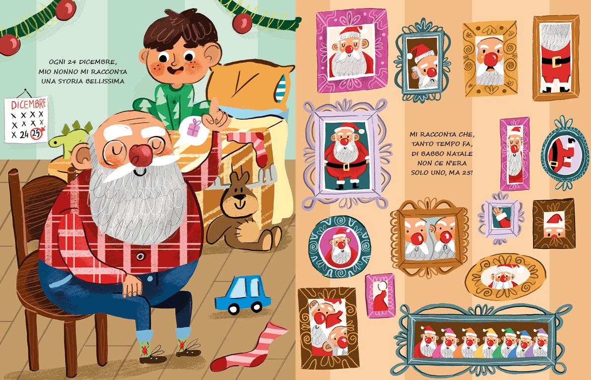 Nomos 25 Babbi Natale libro bambini copertina rigida
