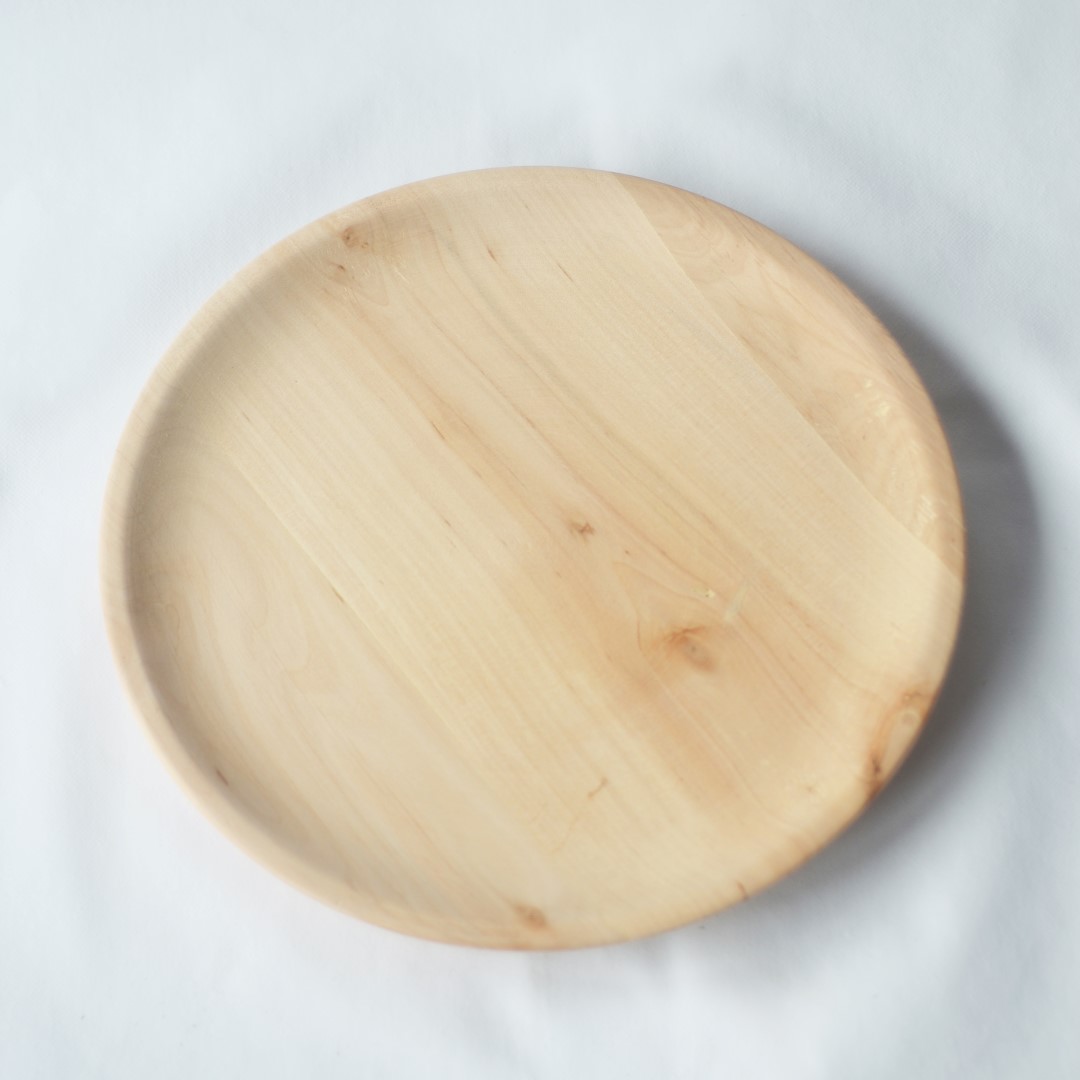Vassoio rotondo legno naturale 30 cm per attività montessori