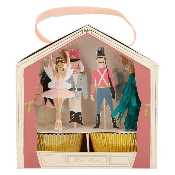 Meri Meri Schiaccianoci kit cupcake Natale 24 pirottini