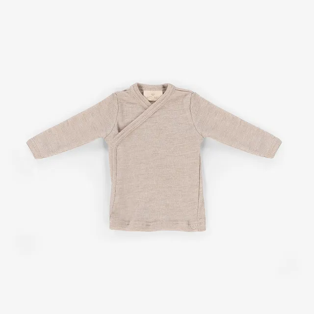 Kico Label maglia portafoglio neonato lana merino chiusa