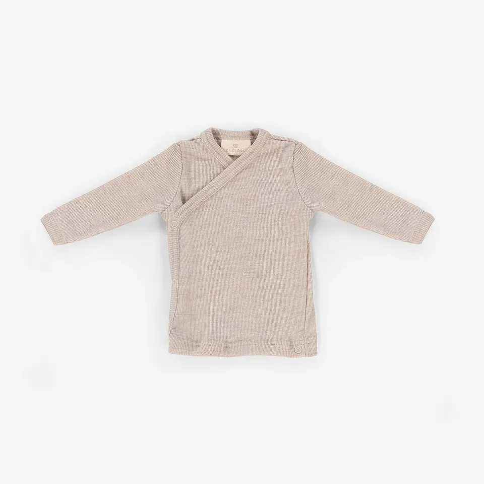 Kico Label maglia portafoglio neonato lana merino chiusa