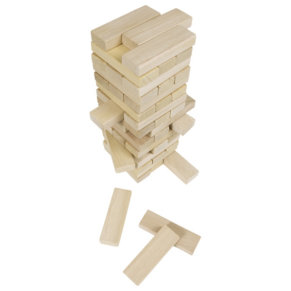 Goki Torre di Equilibrio gioco legno naturale 7,5x25,5 cm