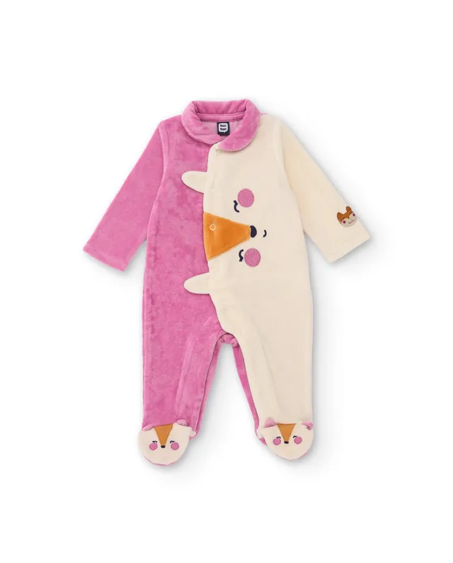 Tuc Tuc Magic Foxy tutina neonata rosa con piedini