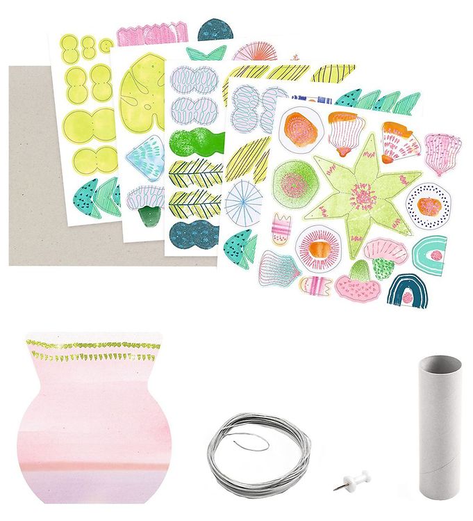 Djeco Paper Flowers kit creativo fiori carta 30 fiori con vaso