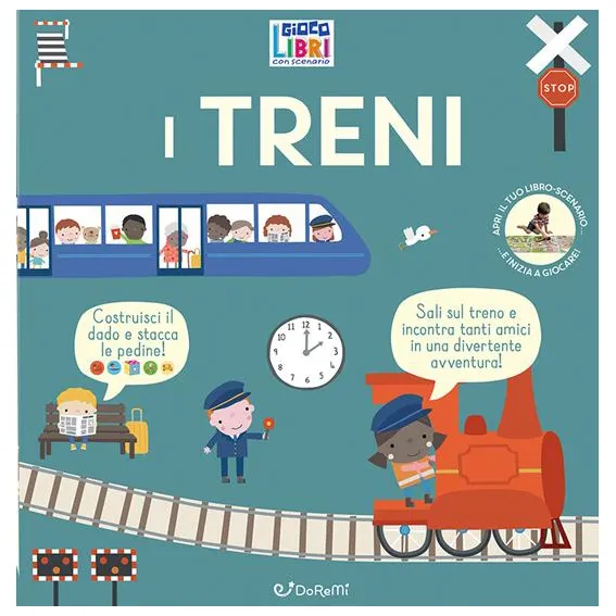 Giocolibri I Treni libro interattivo con scenario