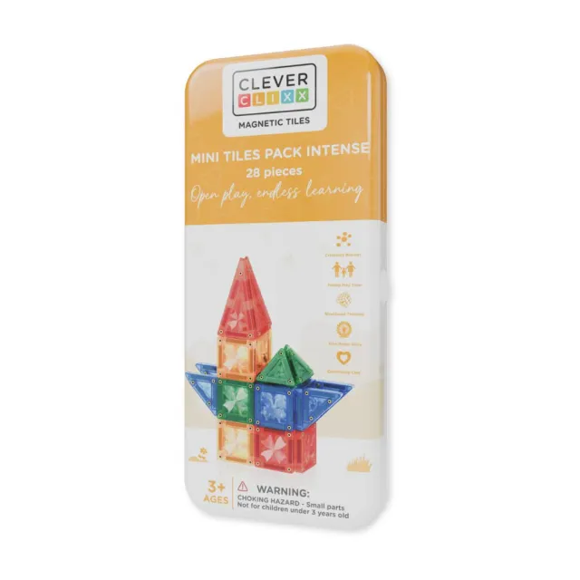 Cleverclixx Mini Tiles Pack 28 costruzioni magnetiche 28 pezzi