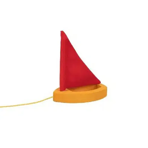 Goki barchetta a vela arancio in legno