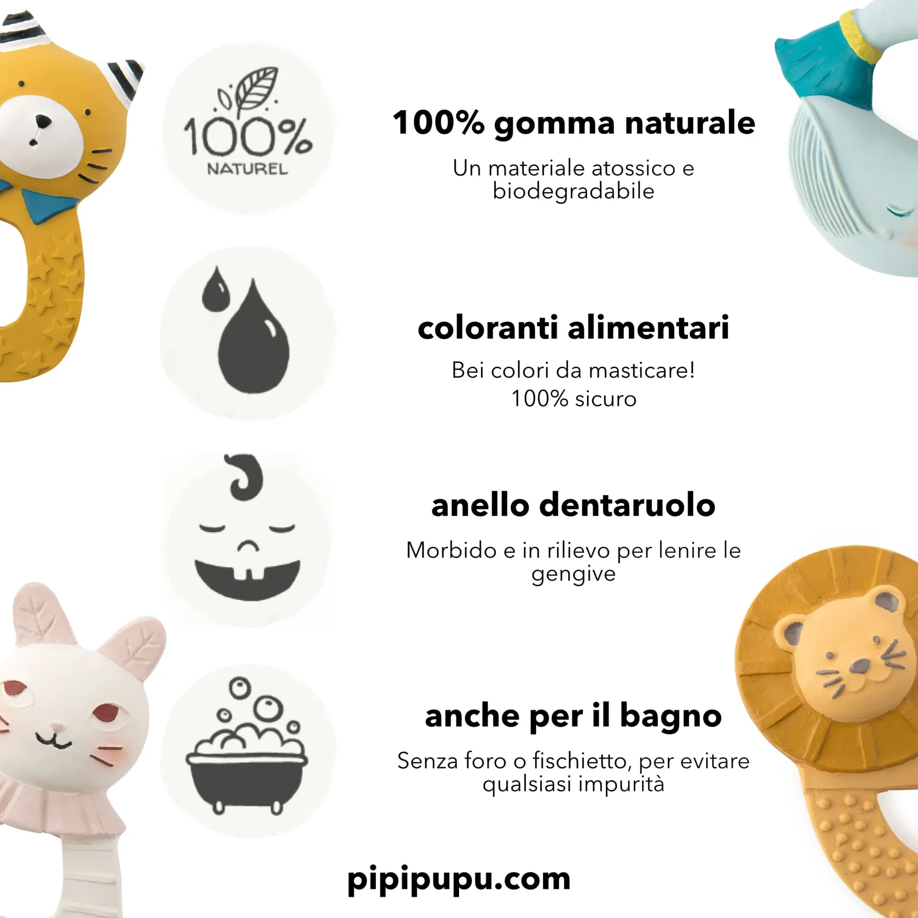 Moulin Roty Le Voyage d Olga anello dentizione cigno