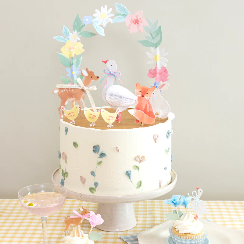 Meri Meri Little Animals topper torta 8 pezzi animali