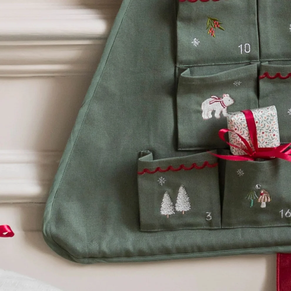 Avery Row Albero calendario avvento appendere cotone 24 tasche
