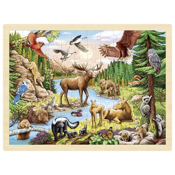Goki natura selvaggia puzzle in legno 96 pezzi 30x40