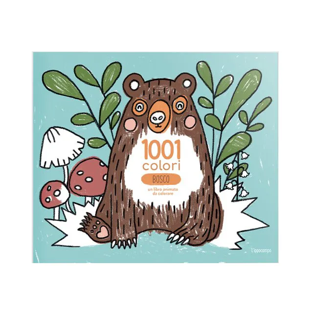 Ippocampo 1001 Colori Bosco libro da colorare con alette