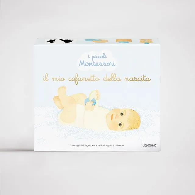 L’Ippocampo Piccoli Montessori cofanetto nascita legno