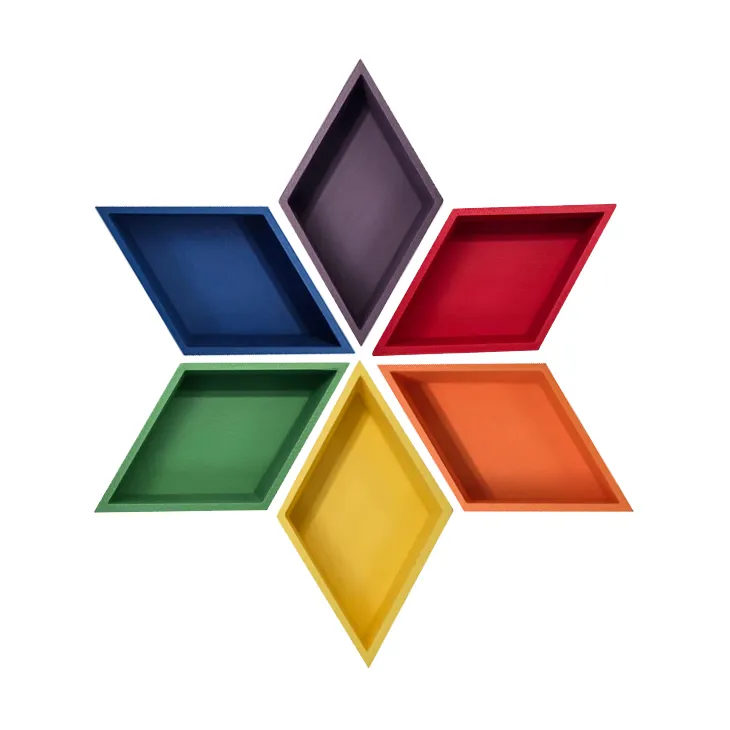 Grennn Forme Arcobaleno formine Rombo 6 pezzi sensoriali