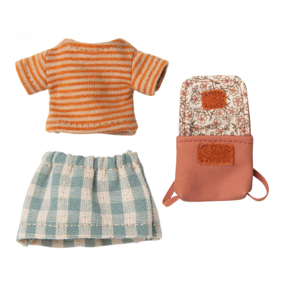 Maileg Big Sister set abiti scuola vestiti topo cotone
