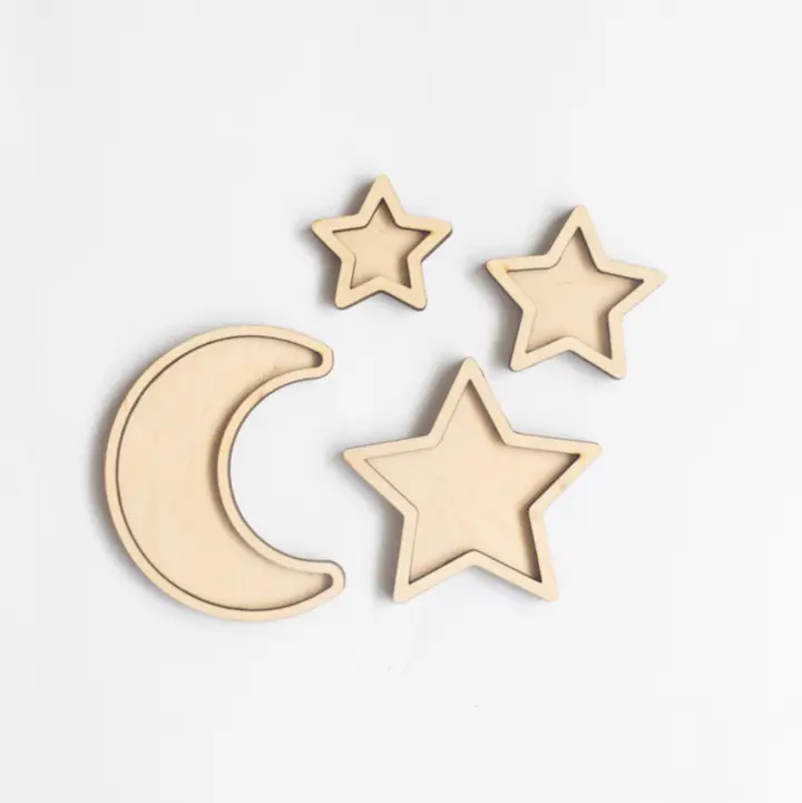 Studio de Rijk Play Tray Moon Star Vassoi 4 Pezzi