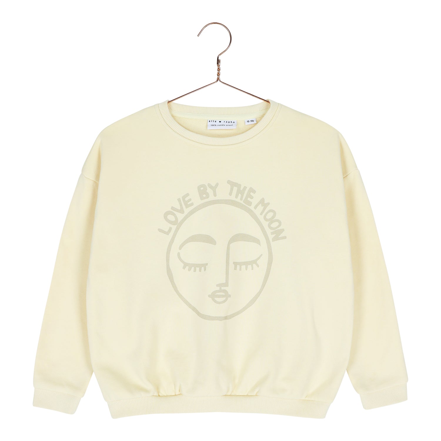 Ella and Rapha Love by the Moon felpa bambino giallo cotone