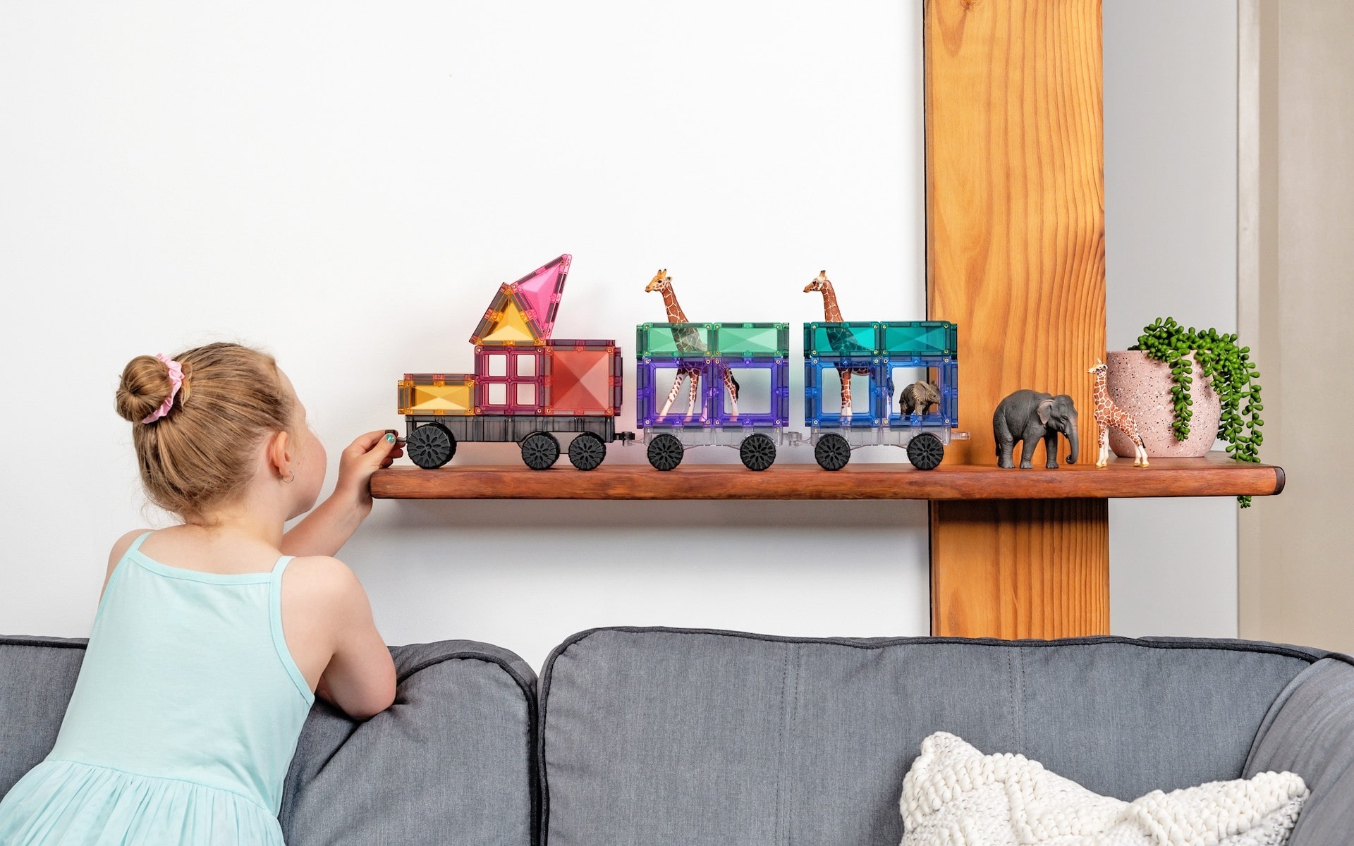 Connetix Transport Pack 50 pezzi costruzioni magnetiche pastel