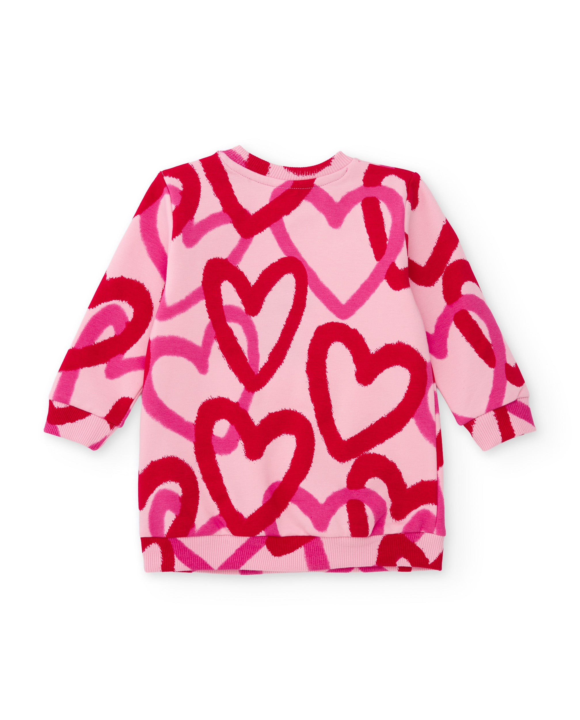 Tuc Tuc vestito bambina cuori pile rosa