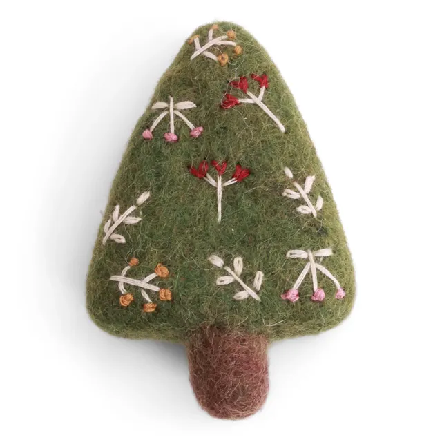 Gry & Sif Albero di Natale pendente in feltro di lana 8 cm