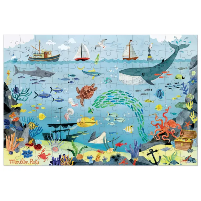 Moulin Roty Le Jardin L'Oceano Puzzle 96 Pezzi 20x30 cm