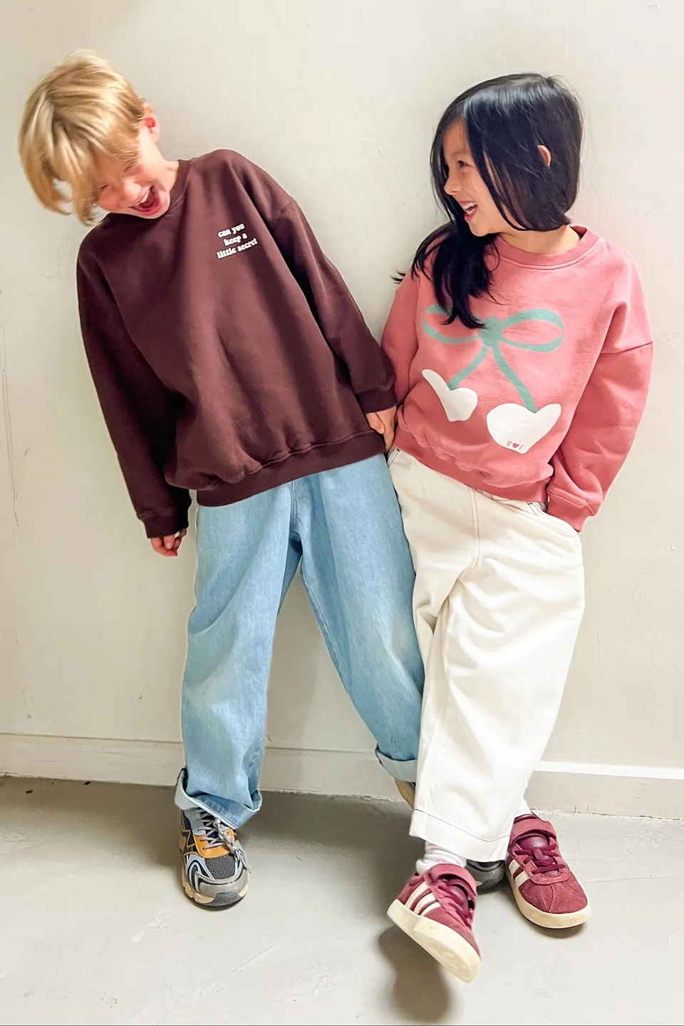 Ella and Rapha I Cherish You felpa bambina amarena cotone