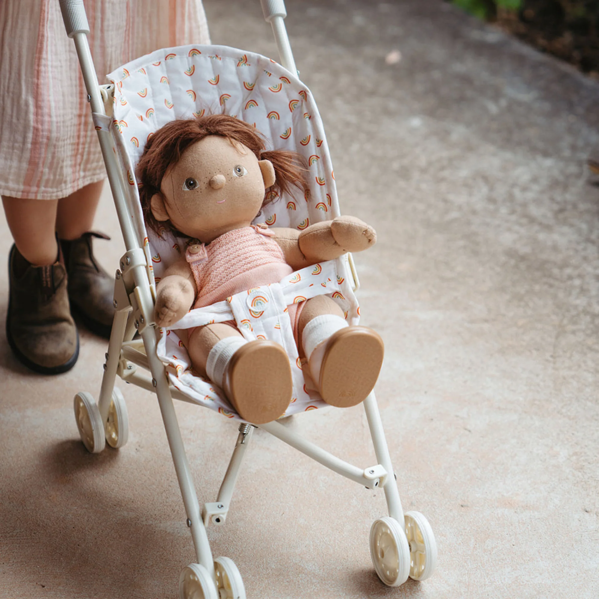 OlliElla Sollie Stroller passeggino bambole Rainbow cotone