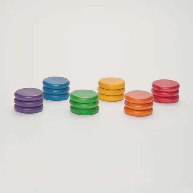 Grapat Monete Arcobaleno costruzioni legno 18 pezzi