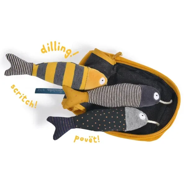 Moulin Roty Les Moustaches Sardine sonaglio neonato