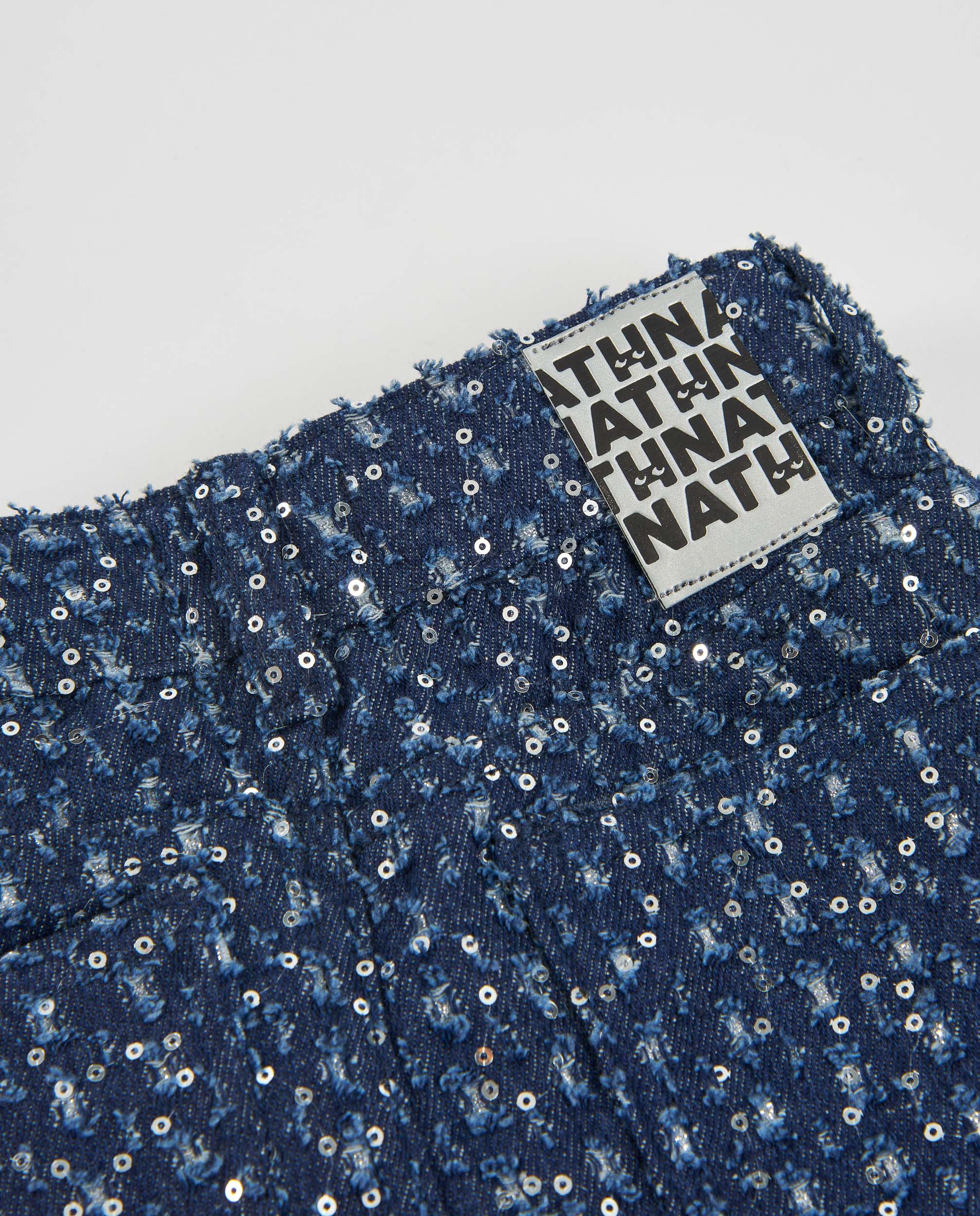 Tuc Tuc Gonna Jeans Bimba Blu Paillettes Mini