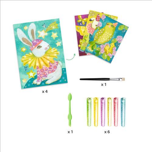 Djeco Carnival sabbie glitterate set 4 quadri