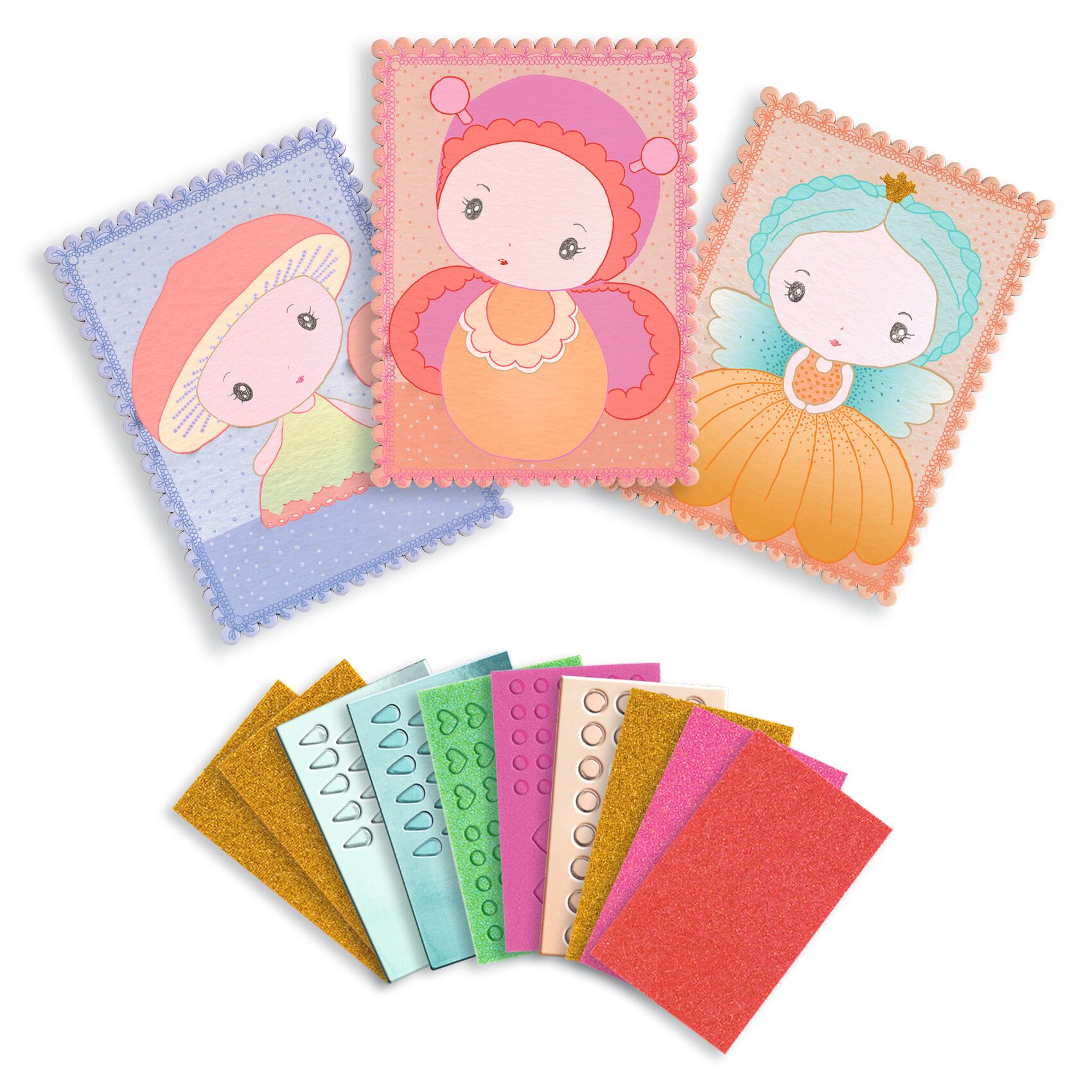 Djeco Tinyly Stella & Co mosaici glitter 3 carte