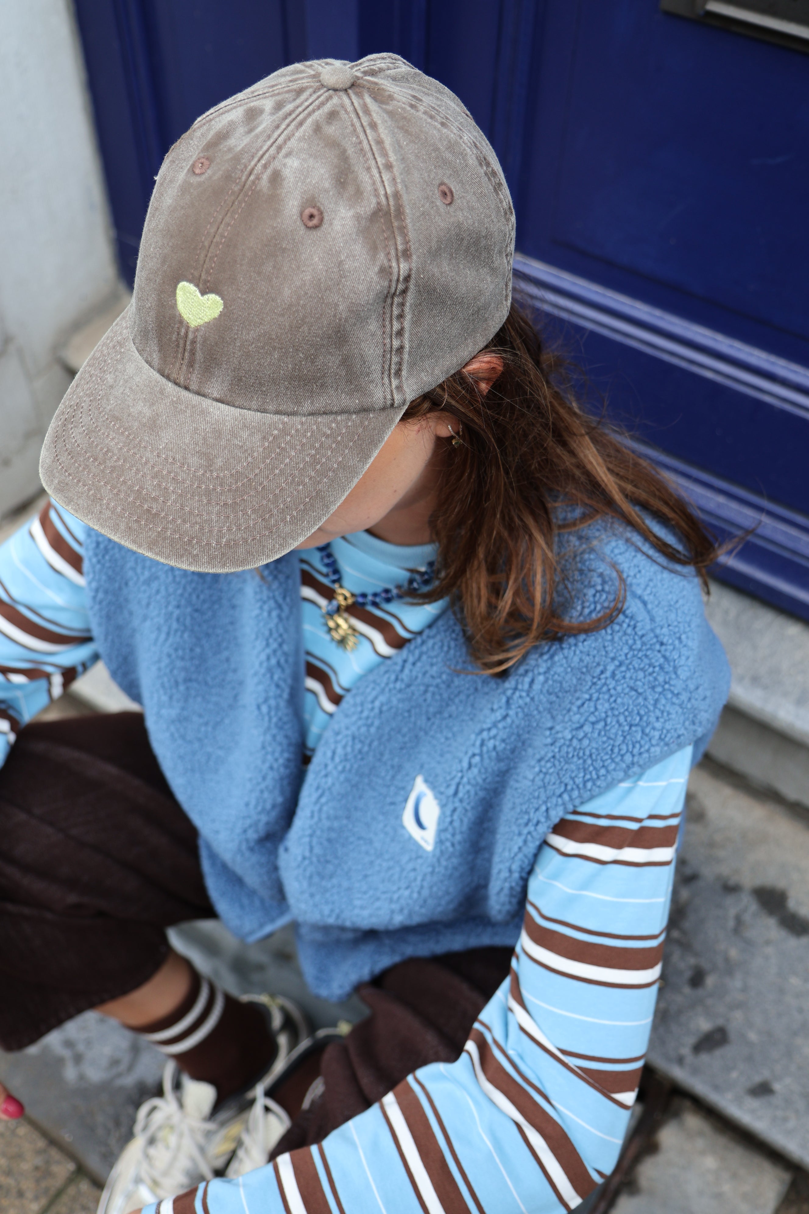Ella and Rapha Teddy gilet donna blu taglia unica caldo