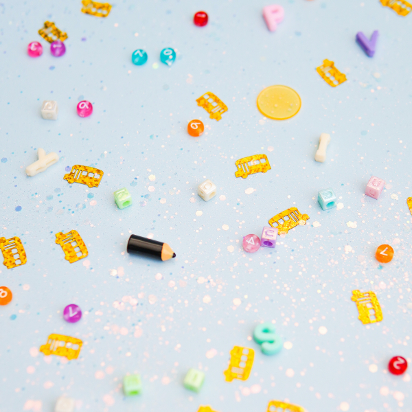 Glo Pals ABC ricarica bottiglia sensoriale con glitter