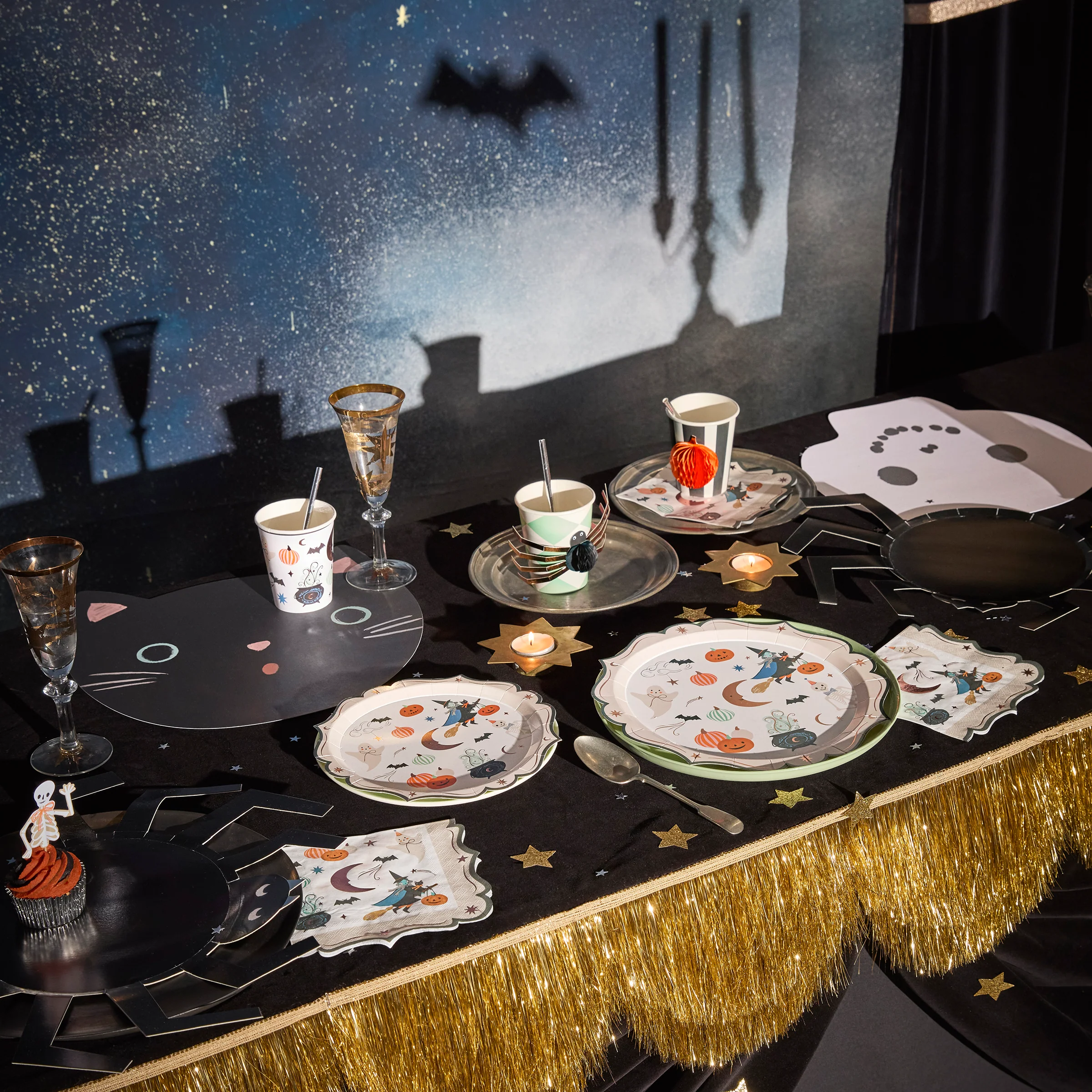 Meri Meri Halloween bordo ornato piatti carta 8 pezzi