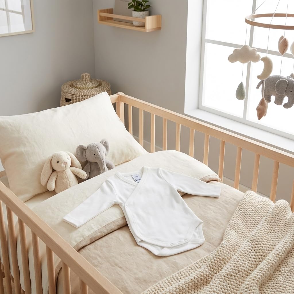 Babidu Body 1170 Bambù Maniche Corte Prematuro Bianco