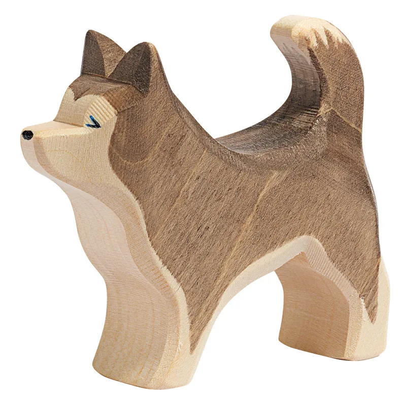 Ostheimer Cane da slitta figura legno H 7 cm