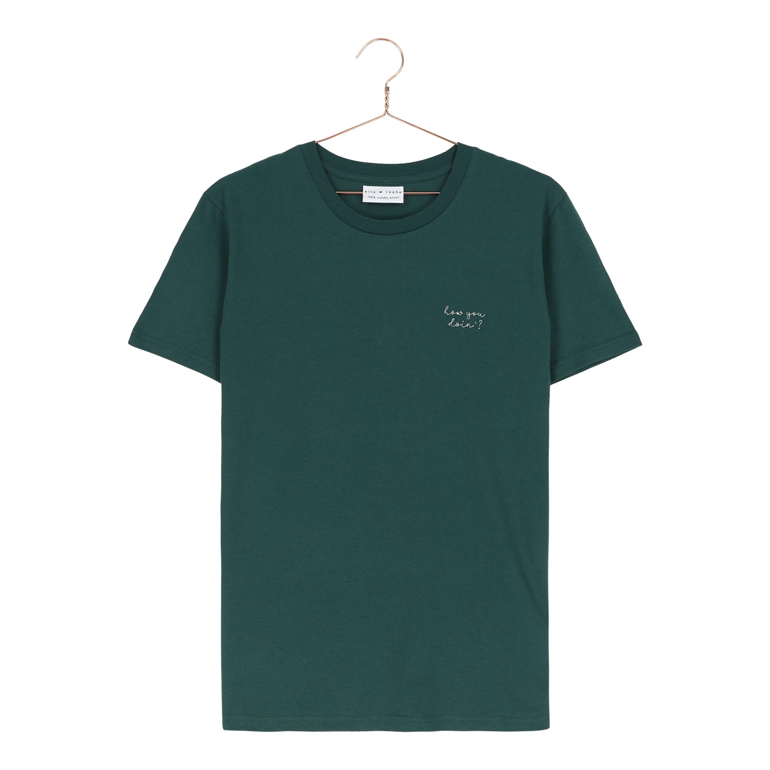 Ella and Rapha How You Doin' t-shirt verde cotone bio